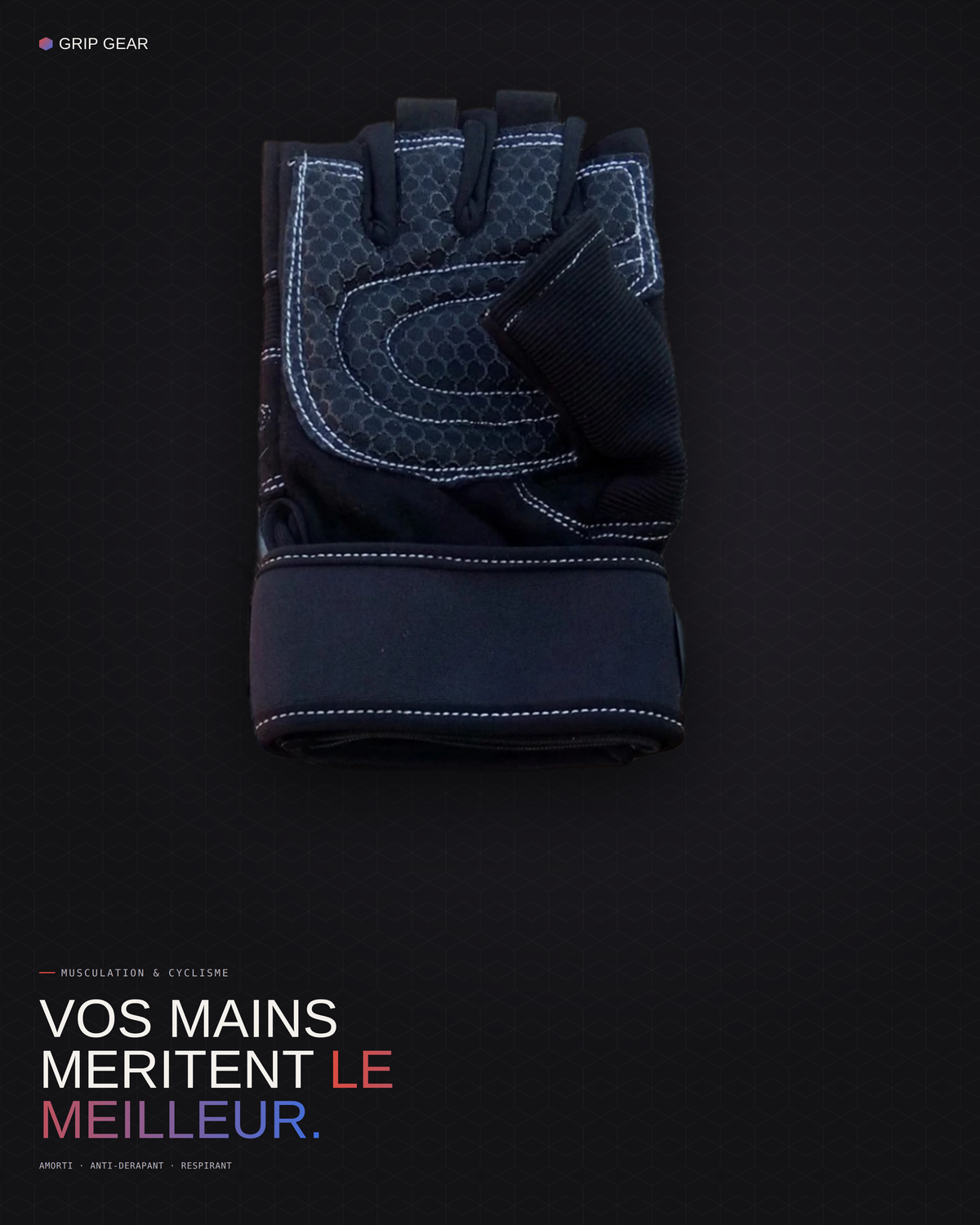 Gants de Musculation & Cyclisme – Amorti, Anti-Transpirant