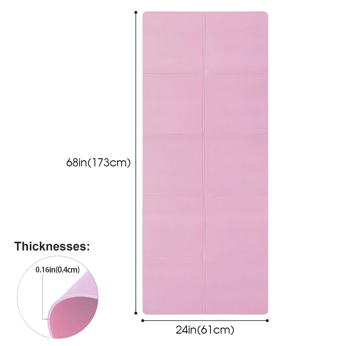 Tapis de Yoga EVA 4mm – Antidérapant, Léger & Imperméable | Yoga & Pilates
