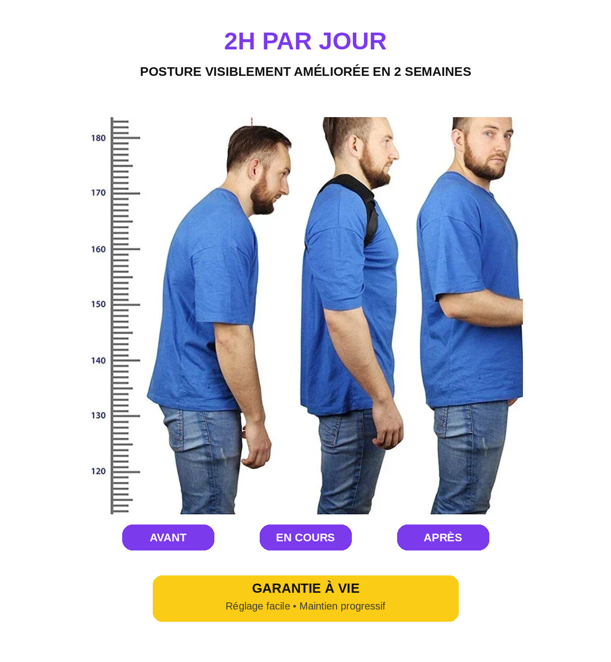 STAWIN Correcteur de Posture Réglable – Soutien Dos, Épaules et Nuque, Sport et Usage Quotidien
