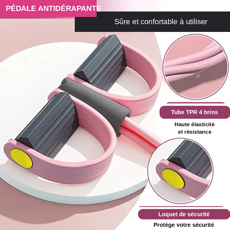 Corde Élastique 4 Tubes – Bande de Résistance Multifonction | Abdos, Bras & Jambes