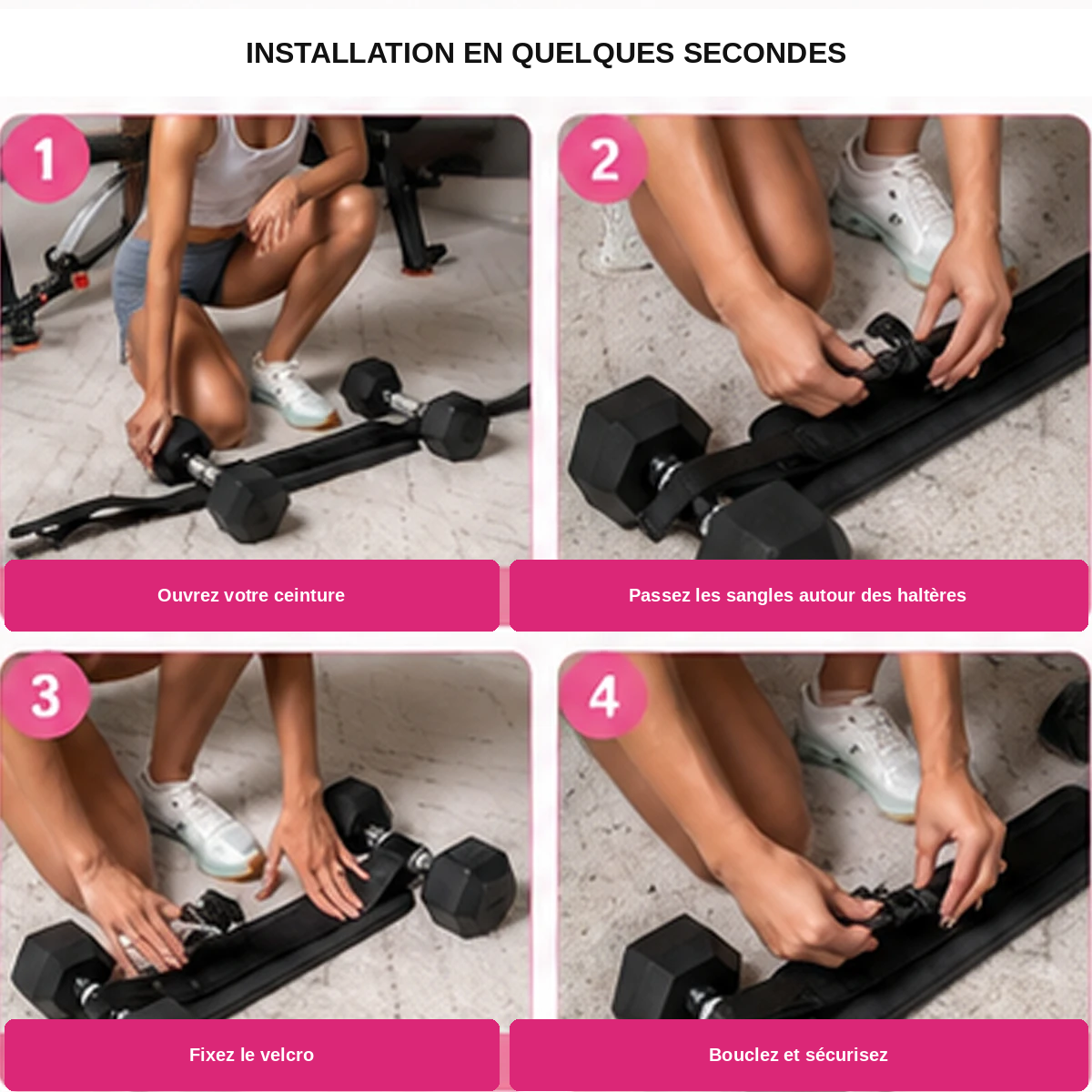 Ceinture Hip Thrust en Nylon – Sangle Rembourrée pour Fessiers | Haltères & Barres