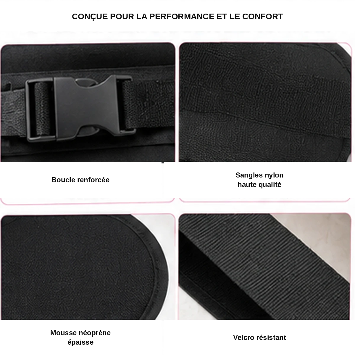 Ceinture Hip Thrust en Nylon – Sangle Rembourrée pour Fessiers | Haltères & Barres