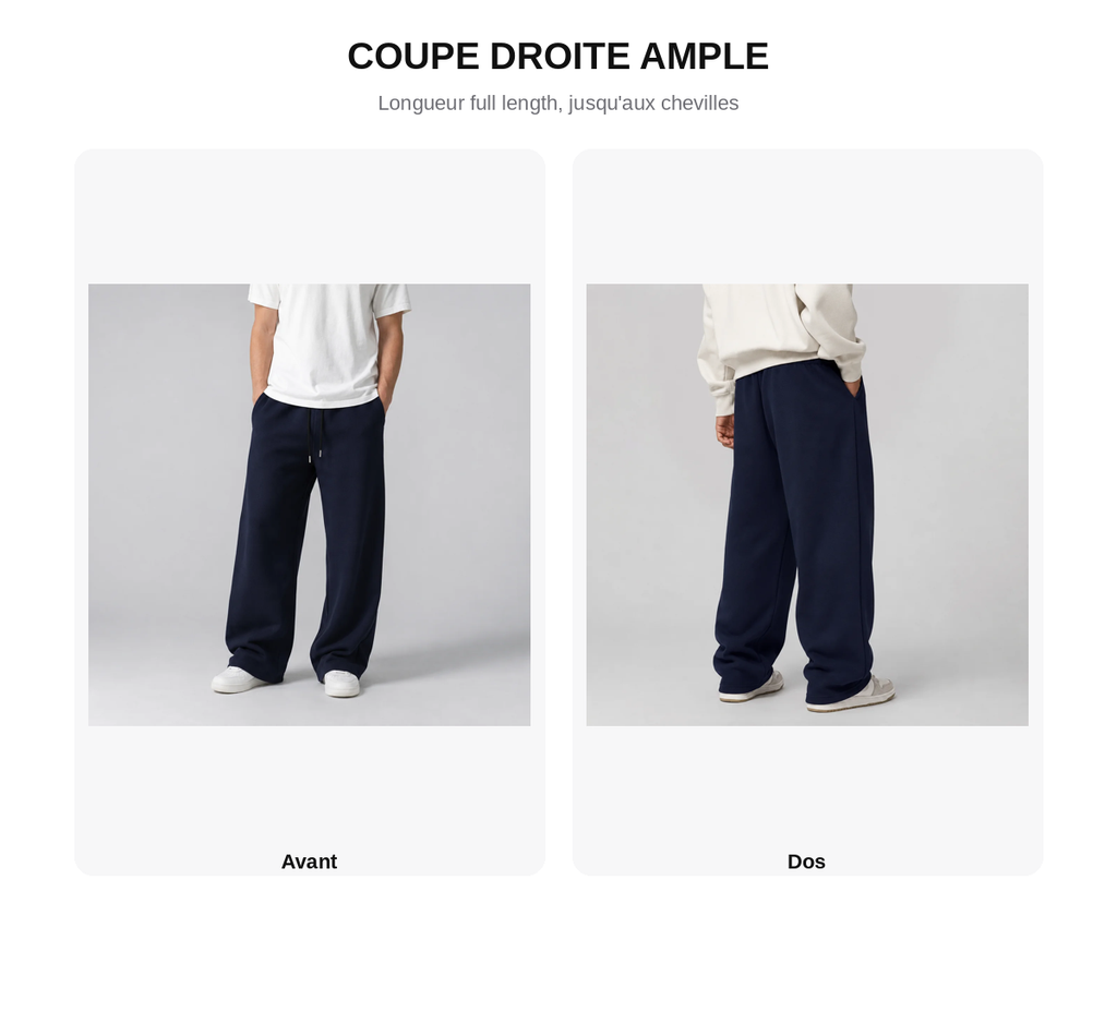 Pantalon Jogger Y2K Homme – Coupe Droite Ample | Style Hip-Hop Retro Streetwear