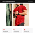 T-Shirt Sport Homme Compression – Séchage Rapide, Gym & Running