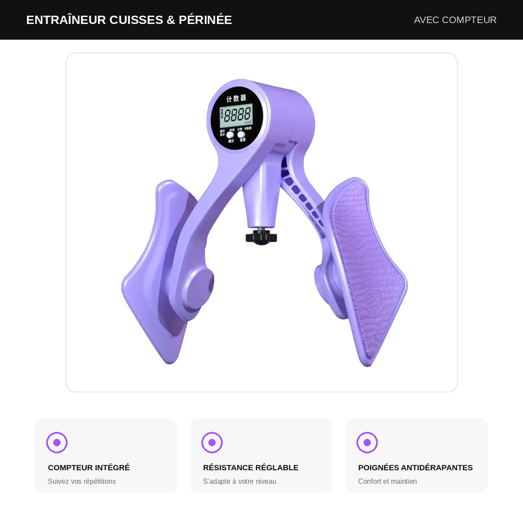 Renforceur Adducteurs avec Compteur Digital – Cuisses & Fessiers